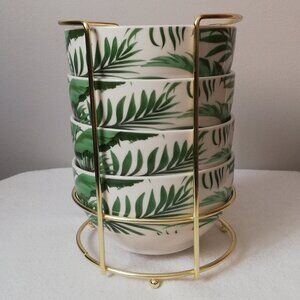 Coco + Lola Tropical Themed Cereal Dessert Soup Salad Bowls